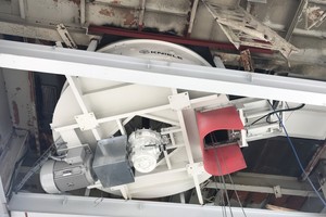  Following disassembly of the two existing mixers, the new ring-pan intensive mixer was installed in the supporting scaffolding 