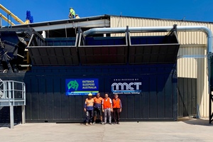  Diego De Marco, MCT Mechanical Engineer, Nick Monchgesang, Production Manager for Outback Sleepers, Gabriele Falchetti MCT Italy, Executive Australia Sales Manager and Carl Wildman. Bennett Equipment Manager (from left to right) 