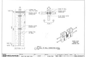  Musterzeichnung des Fertigteilherstellers Megawide Precast für ein philippinisches Wohnbauprojekt mit Click Connectoren von Precontech 