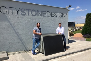 City Stone Production Director Peter Perina (left) und MyWood Sales Director Tobias Schmidt (right) in time of presentation 