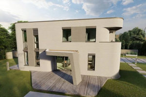  Rendering of the building to be 3D printed in Beckum 