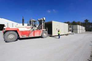  After interim storage, the precast products are delivered to the job site just in time  