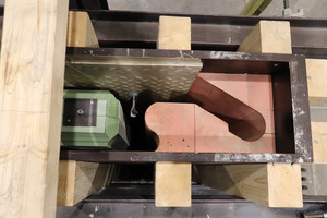  Fig. 4: Barrier formwork with insert and negative checker plate pattern mat 