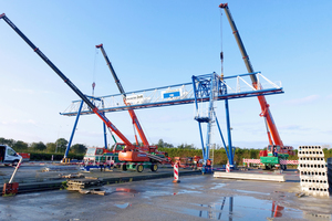  For the precaster VBI, Teichmann Krane delivered a completely newly constructed 8-ton gantry crane to Oostermer (NL) 