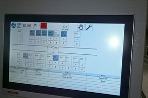  The system is operated via a touchscreen user interface 