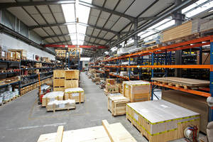  A large spares warehouse enables Teka to ensure timely delivery of spare parts to a large number of concrete plants, as well as their reliable installation 