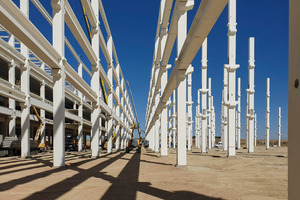  With more than 400 columns with a length of 22 meters each, using bolted connections was a logical choice 