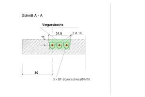  Abb. 4: Schnitt durch die Betondecke (ohne Darstellung der Holzbalken) 