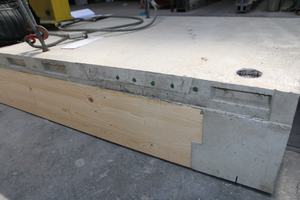  Fig. 8: Floor slab with flush screw sleeves of the socket bars to be connected 