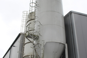  A look into the outdoor area of the mixing plant 