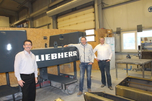  The Managing Directors Stefan and Markus Tenwinkel welcome BFT editor-in-chief Silvio Schade (from right to left) at the company headquarters in Vreden 