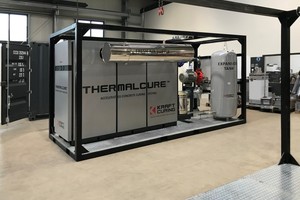  Premiere: die Kraft ThermalCure Heizeinheit auf einer extra dafür angefertigten Lafette 