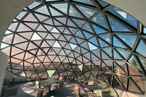  A futuristic view – triangular liquid crystal windows were installed to control temperature and solar glare 