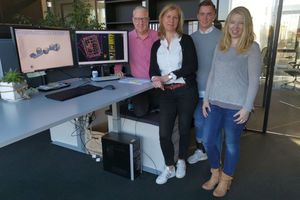  For the team at IBC, the change to 3D is the admission ticket  to the world of BIM: Thorsten Karg, Susanne Jäck, Steven Knoll, Daniela Lapke (from left to right) 