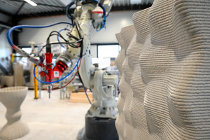  3D concrete printing makes it possible to series-manufacture complex, customized shapes and forms  