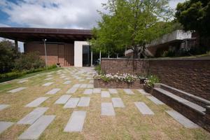  The revamped Baxter Theatre garden showing the terraces, stairs and the retaining wall … 