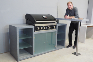  Waldemar Kosarews Outdoor-Kitchen, eine Kombination aus Beton, Glas und Edelstahl, stellte für die Jury „ein wahres Meisterstück“ dar 