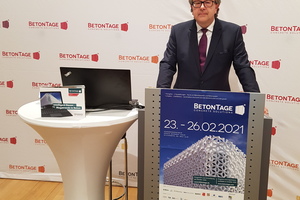  Dr. Ulrich Lotz, managing director of FBF Betondienst GmbH, opened the virtual BetonTage event 