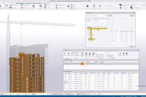  The new Crane Tool extension offers a complete set of functionalities, including lift simulations, lift checking (capacity, range, height and supply point) and erection time calculations 