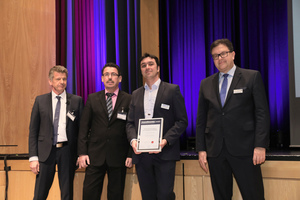  After one year – owing to the Corona-related pause – the Innovation Prize of the Supplier Industry for Concrete Components 2022 is once again awarded; here, for example, to the company Vollert Anlagenbau in February 2020 