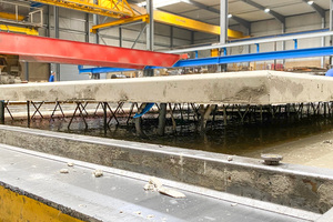  The lattice girders produced on the machines provide the reinforcement for precast walls and floor slabs to be subsequently filled with concrete on the job site for installation readiness  