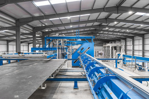 Die Mattenschweißanlage M-System BlueMesh gewährleistet die schnelle Produktion der Bewehrung für die Betonfertigteile  