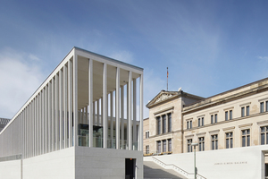  <div class="bildtext_en">The James Simon Gallery on the Museum Island in Berlin – precast elements made with Dyckerhoff Weiss</div> 