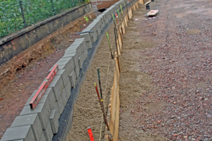 Fig. 11: Concrete placement during the construction of a gutter system 