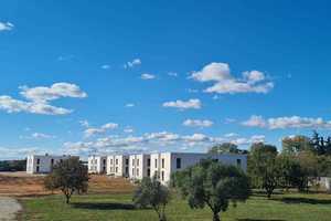  Fig. 10: There are 5 practically identical buildings in Montpellier (France), with 8 apartments per building and 2 floors high, for a total of 3,300 m2 executed 