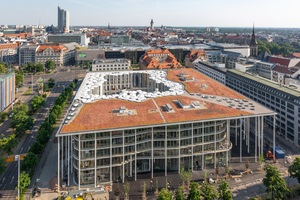  The new headquarters of the Sächsische Aufbaubank – Förderbank – (SAB) in Leipzig was designed by London-based architectural firm ACME 