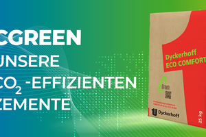  Im Vergleich zu CEM I-Zementen ist der CO2-Fußabdruck von Dyckerhoff Eco Comfort bis zu 39 % geringer  