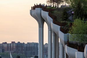  The highest point of the artificial island is situated at its western tip  