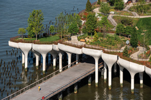  The southeast accessway passes underneath the concrete tulips  