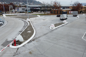  <div class="bildtext_en">The parking zones for trucks on the border-crossing point in the direction of Switzerland were completely restored</div> 