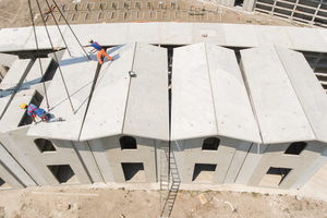  Burial niches made of precast concrete elements  