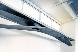  Fig.: Bridge made of carbon reinforced and infra-lightweight concrete set up in the Deutsches Museum in Munich  