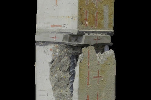  Fig.: Butt-jointed reinforced concrete column after component testing 