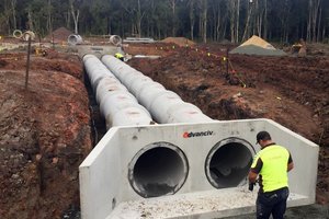  Concrete pipe produced with MCT batching plant in Brisbane, Australia 