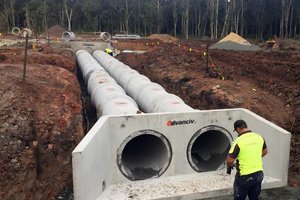  Mit der MCT-Mischanlage hergestellte Betonrohre in Brisbane, Australien 