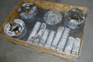  Fig. 3: Worn components, ready for shipment for reconditioning at Krauskopf in the Odenwald region of Germany 