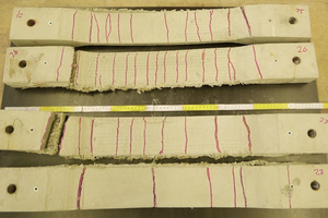  Fig. 6: Cracking patterns of the OT-8/10-1500-3-x specimens 