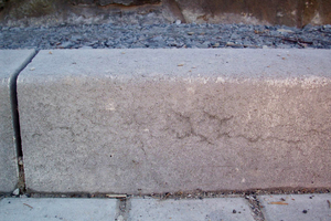  Fig. 9: Hairline cracks in curbstones 
