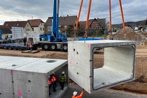  The central structure of the development measures in Böchingen, on a former site of the sparkling-wine maker, is a rainwater storage basin 