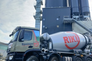  The Rinninger concrete plant delivers around 9,000 m³ of recycled concrete to the construction site in Wangen 