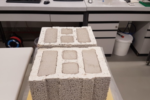  NFF as cavity insulation for concrete blocks or bricks  