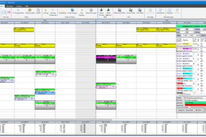  Example of a chart for the production planning of precast elements  