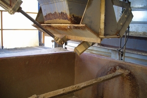  A sensor installed under an aggregate bin 