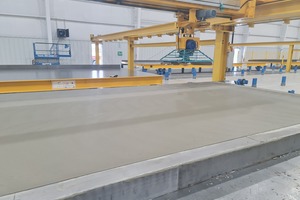  Three pallet lines are available for finishing the concrete surface  
