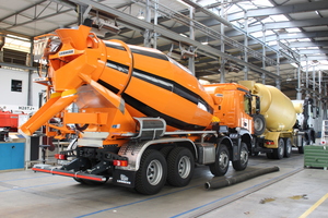  ... truck mixers of various sizes and designs ... 