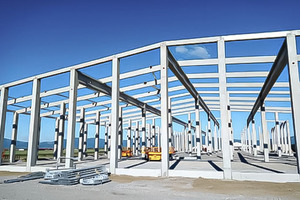  Finished beams and columns can be produced in the factory and then installed in no time on the construction site  